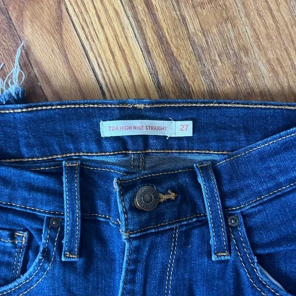 Levi's Blue Ankle Cropped Jeans - Picture 3 of 5
